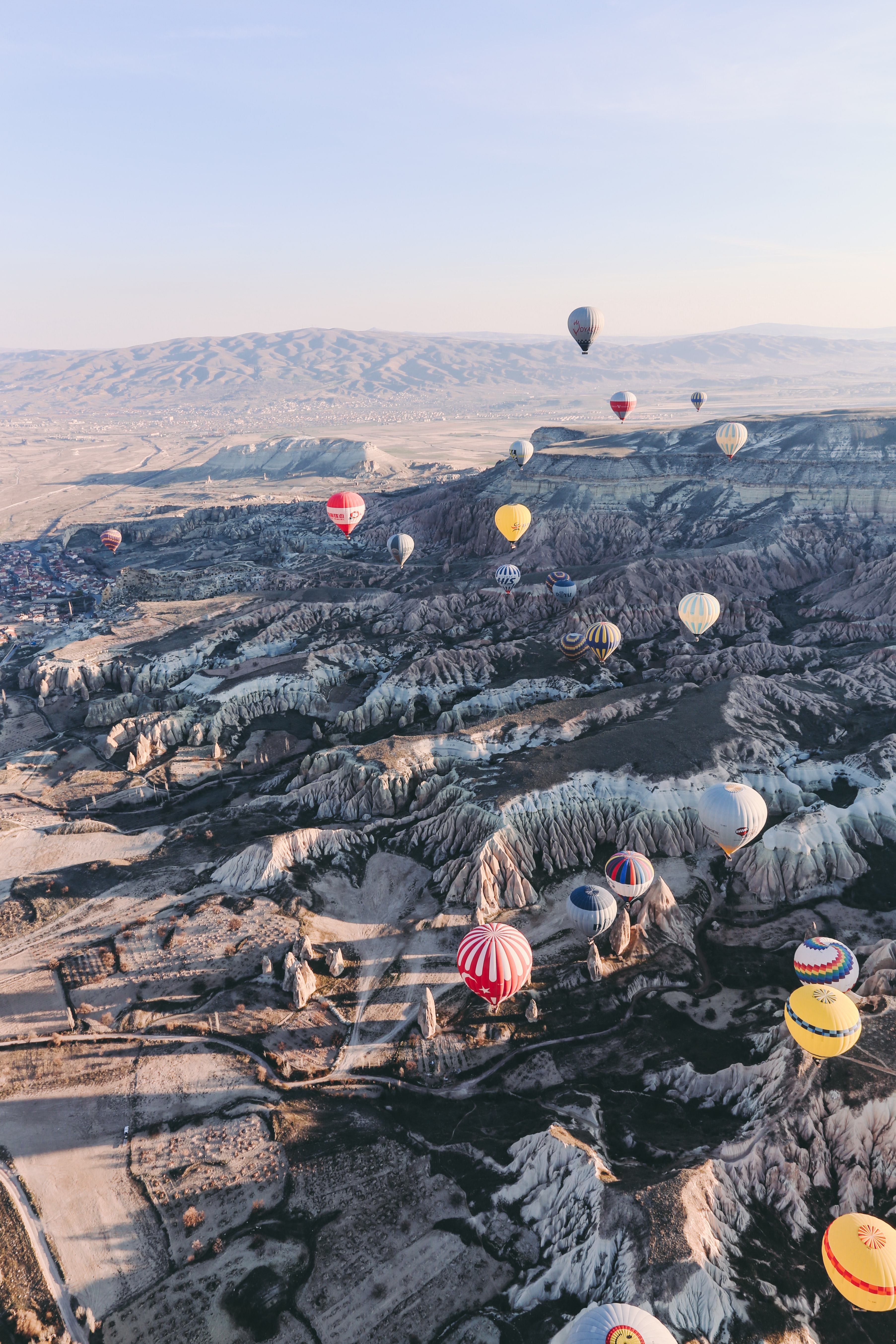 Heißluftballons Berge 