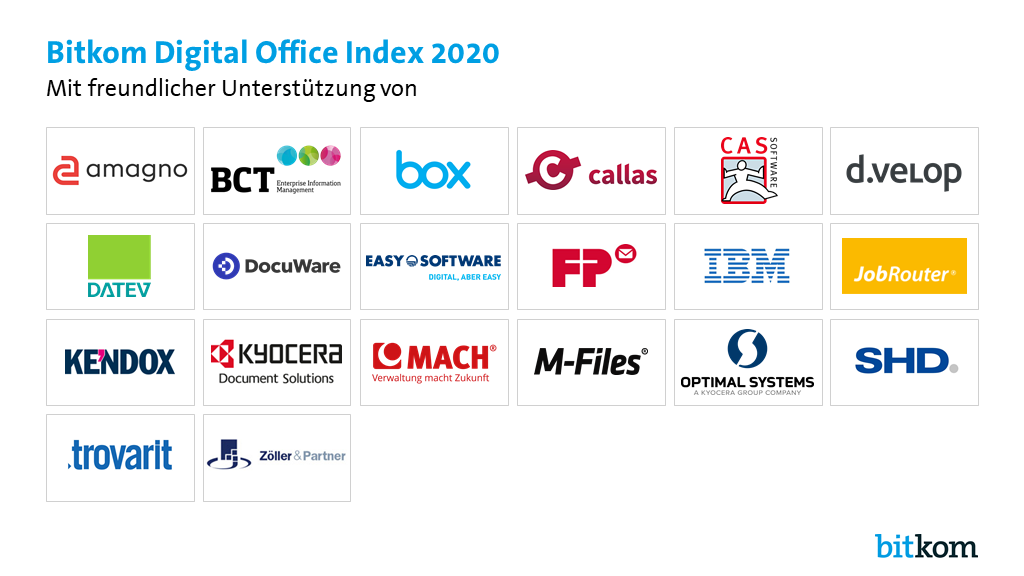Sponsorentafel Digital Office Index 2020