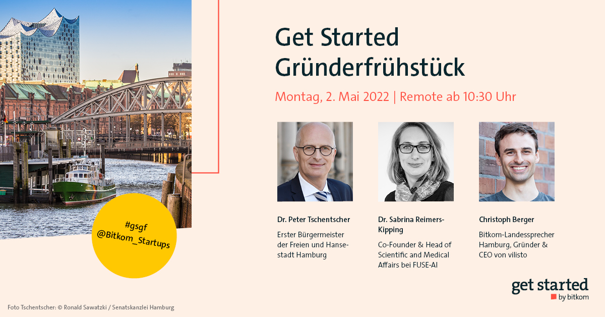 Get Started Gründerfrühstück mit Dr. Peter Tschentscher