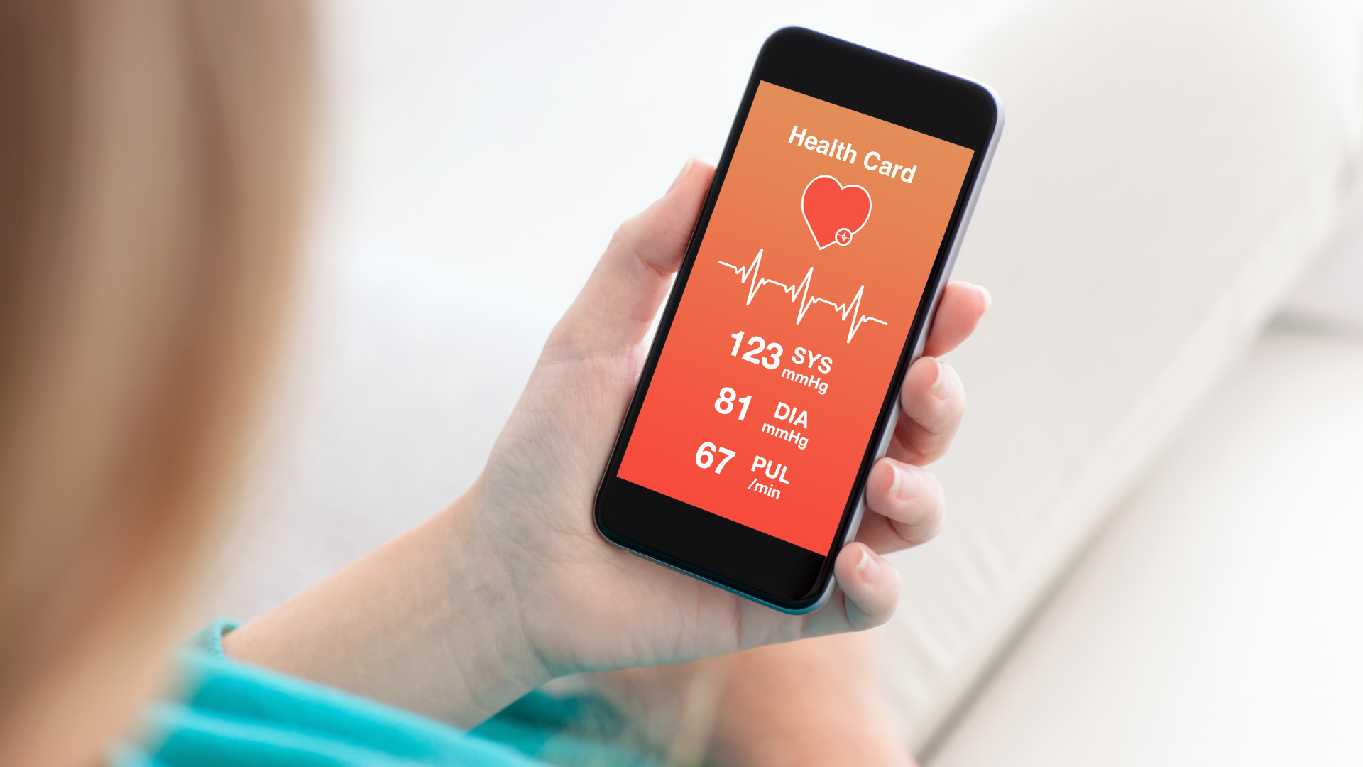 Smartphone das gesundheitsdaten anzeigt