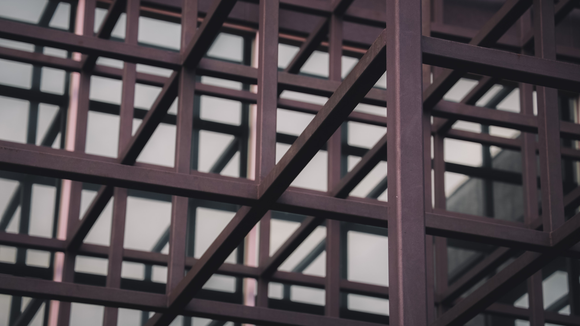 Metallgitter vor Fensterfront