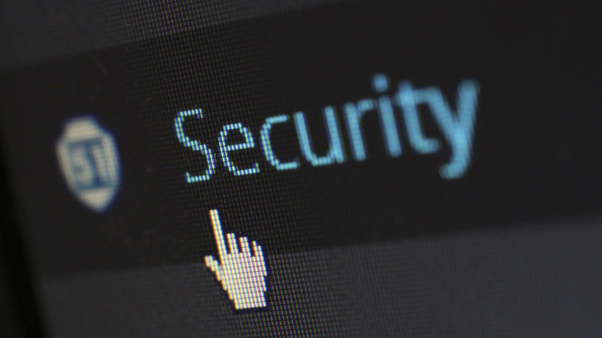 Mauszeiger klickt auf das Wort Security