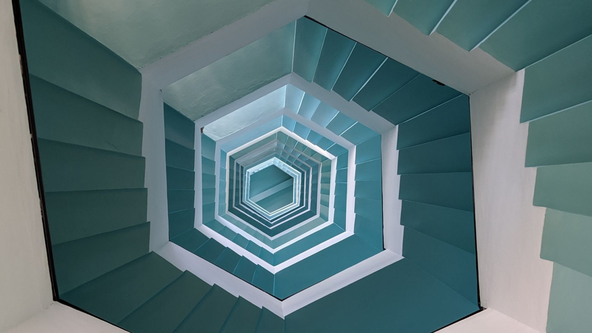 Sechseckiges Treppenhaus