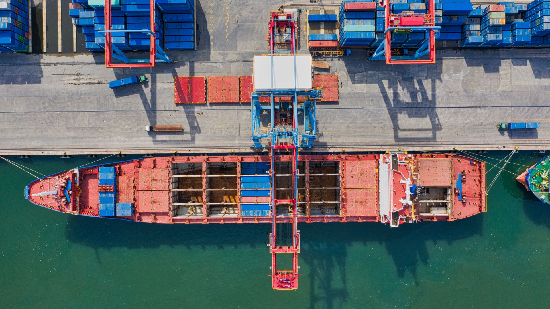Containerterminal von oben