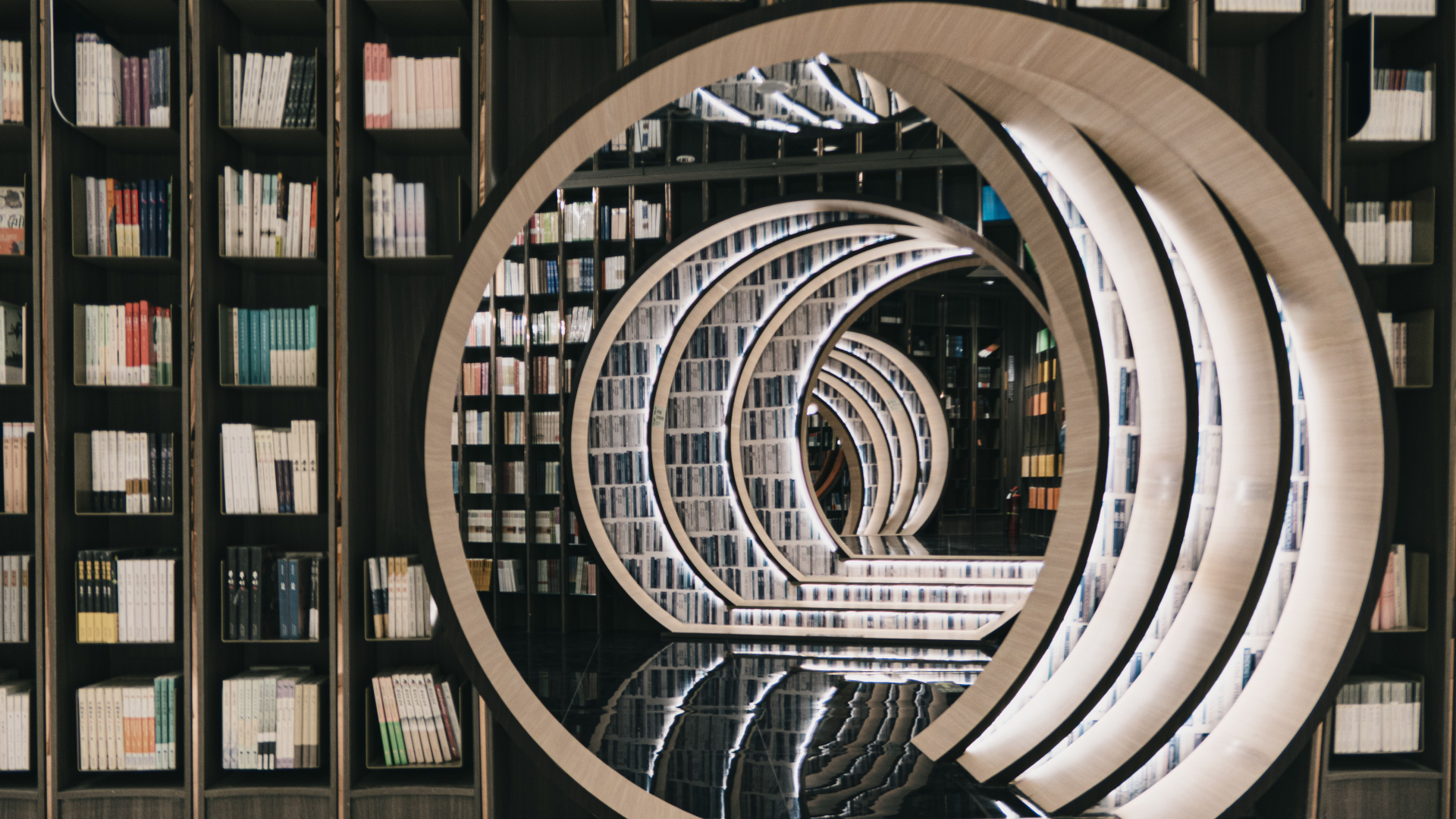 modernes Bücherregal