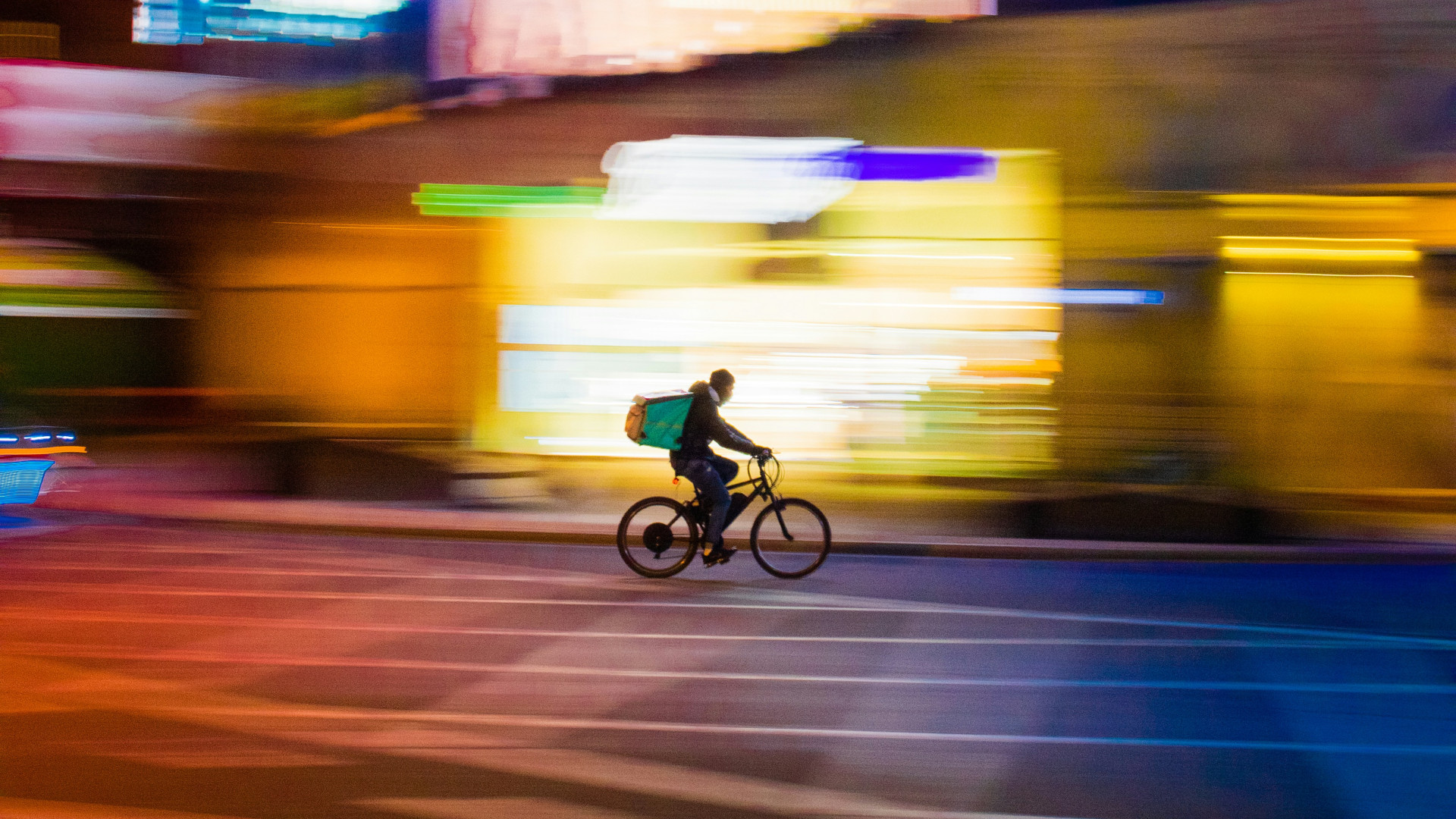 Lieferdienst auf dem Fahhrad