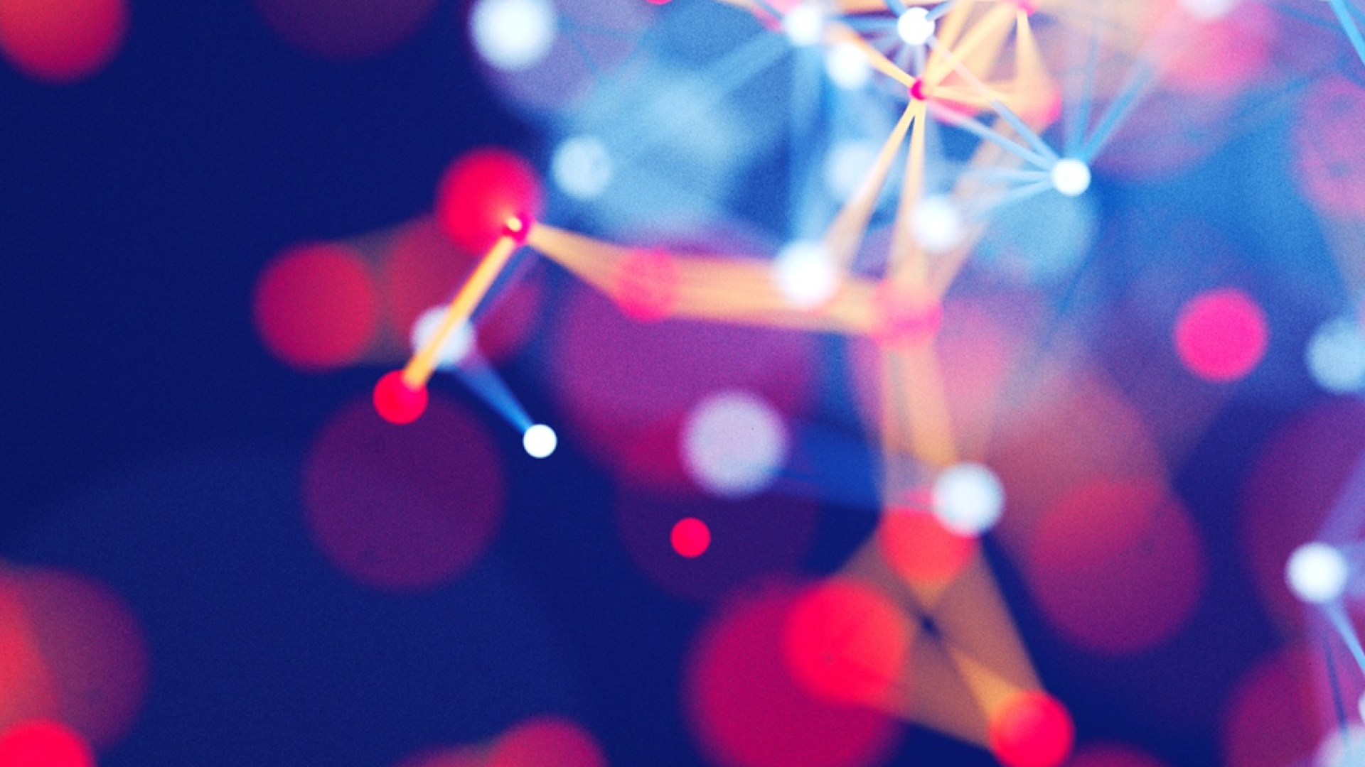 Abstraktes Netzwerk aus Punkten und Linien