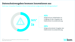 Print-Grafik: "Datenschutzvorgaben bremsen Innovationen aus"