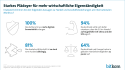 Web-Grafik: "Starkes Plädoyer für mehr wirtschaftliche Eigenständigkeit"