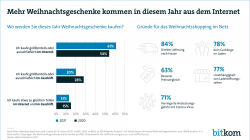 Print-Grafik mit Titel "Mehr Weihnachtsgeschenke kommen in diesem Jahr aus dem Internet"