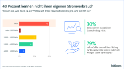 40 Prozent kennen nicht ihren eigenen Stromverbrauch