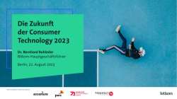 Titelbild Präsentation: Die Zukunft der Consumer Technology 2023