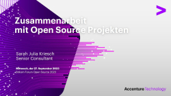 Teaser BFOSS23 - Präsentation - Kriesch - Zusammenarbeit Mit Open Source Projekten