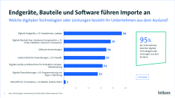 Grafik: Endgeräte, Bauteile und Software führen Importe an