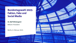 Titelbild der Bitkom-Pressekonferenz-Präsentation zur Bundestagswahl 2025