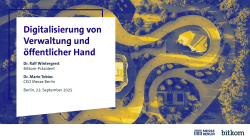 Bitkom Pressekonferenz: Digitalisierung von Verwaltung und öffentlicher Hand