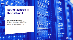 Titelfolie der Bitkom-Präsentation Rechenzentren 2025