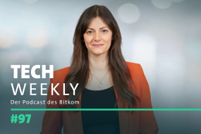 Teaserbild der 97. Folge von Tech Weekly mit Linda Machwitz, Geschäftsführerin der Initiative Digital für alle