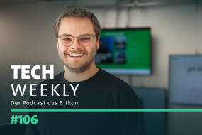 Bitkom Podcast Tech Weekly, Folge 106, zum Thema 3D-Druck und Weiterbildungsförderung