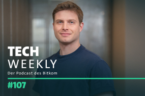Bitkom Podcast Tech Weekly, Folge 107 zum Thema Hightech-Agenda und Digitalisierung im Handwerk.