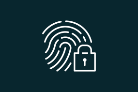Icon Fingerabdruck mit Schloss