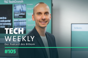 Tech Weekly, der Bitkom-Podcast, Folge 105 zum Thema 100 Tage Bundesregierung und Digitalministerium.