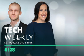 Teaserbild der Podcastfolge Tech Weekly #128 zu digitalen Bedrohungen und Europas Verteidigung
