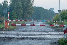 Schranke an einem Bahnübergang