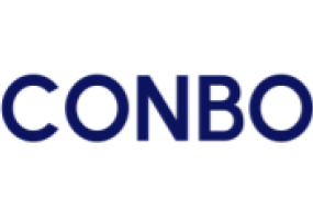 Logo von CONBOOL: stilisiertes "C" im Kreis mit Schlüsselsymbol, blauer Schriftzug auf weißem Hintergrund.