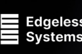 Logo von Edgeless Systems in weißer Schrift auf schwarzem Hintergrund mit drei horizontalen weißen Linien darüber.