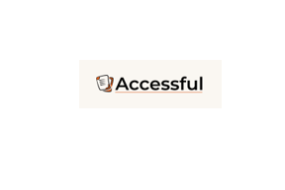 Logo mit dem Text "Accessful" in Schwarz, begleitet von einem Dokumentensymbol links, auf hellem Hintergrund.
