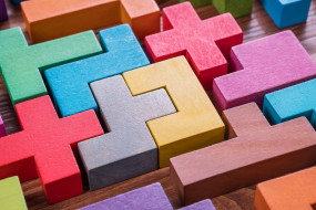 Holzsteine Tetris