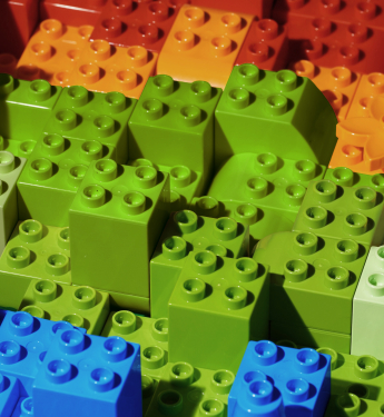 bunte Duplo-Bausteine