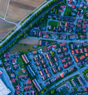 Eine Stadt von oben