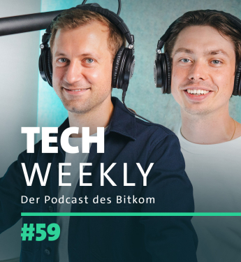 Cover von Tech Weekly, Folge 59, zum Thema Smart City Index und Startup-Strategie in Deutschland mit Smart-City-Experte Michael Pfefferle und Startup-Experte Daniel Breitinger