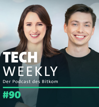 Cover von Folge 90 des Bitkom-Podcast Tech Weekly zum Thema Deutschlands erster eigenständiger Digitalminister