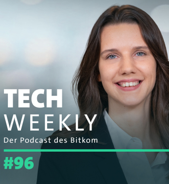 Cover von Folge 96 des Bitkom-Podcast Tech Weekly zum Thema Cloud Computing.