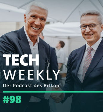 Teaserbild der Folge 98 vom Bitkom-Podcast, Folge 98 zum Thema 25 Jahre Bitkom.