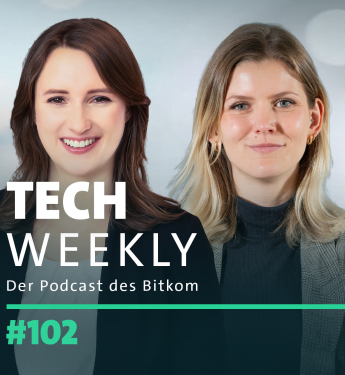 Bitkom-Podcast Tech Weekly, Folge 102 zum Thema Zwischenbilanz Digitalpolitik
