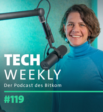 Bitkom-Podcast Tech Weekly, Folge 119 zu KI-Chatbots, der ePA und der Digitalisierung im Gesundheitswesen