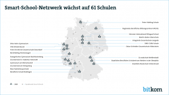 Deutschlandkarte mit den neuen Smart Schools