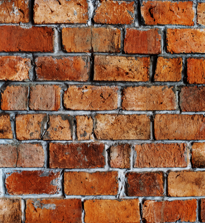 Mauer aus Backstein