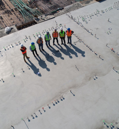 Baustelle aus Vogelperspektive