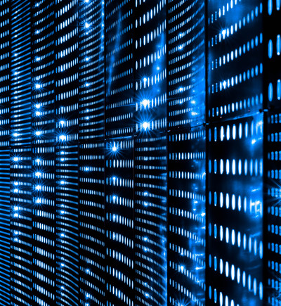 Rechenzentren in blau