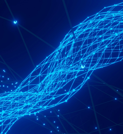 Abstrakte Visualisierung eines digitalen Netzwerks